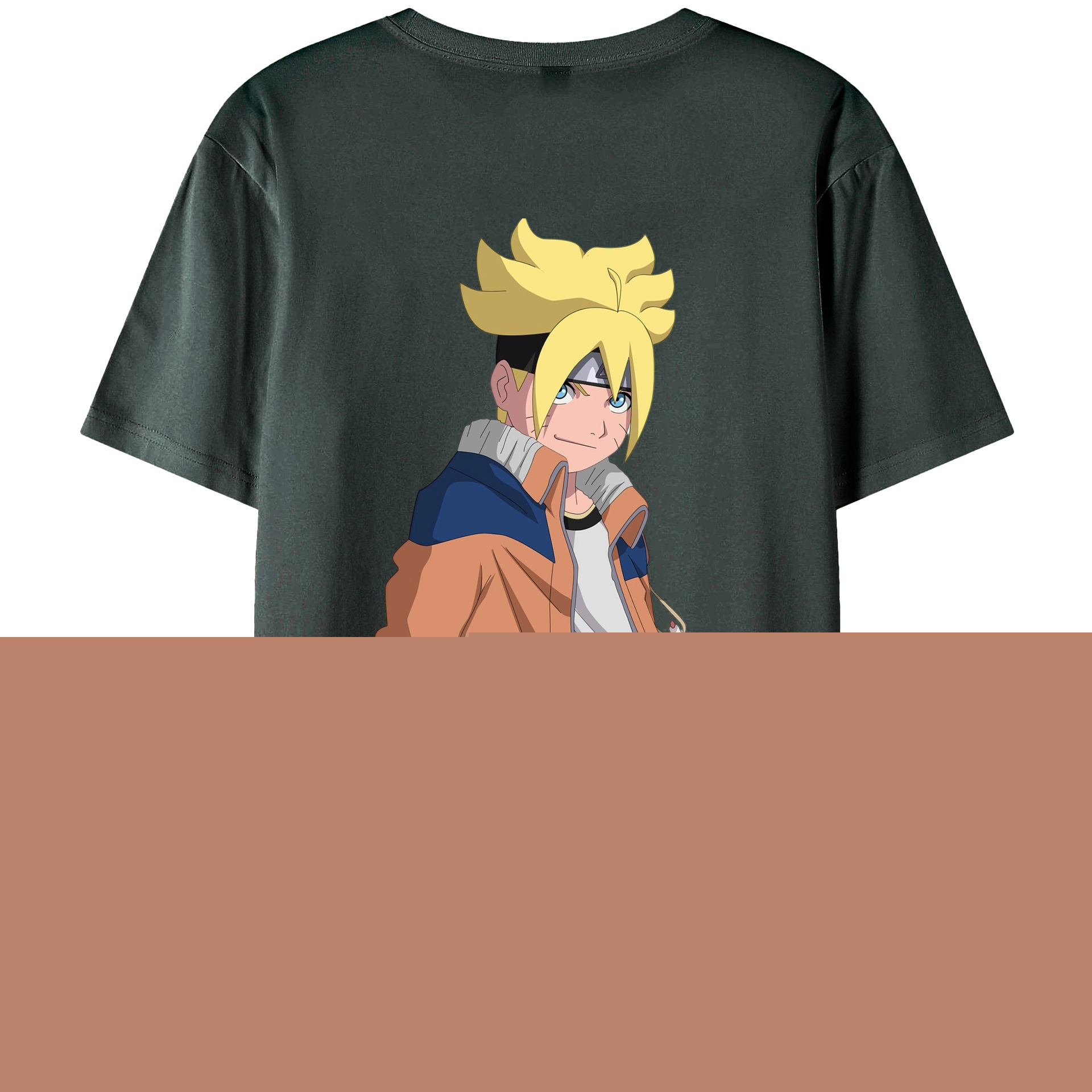 （画像用） NARUTO -ナルト- うずまき ナルト Uzumaki Naruto 綿100％ メンズ半袖Tシャツ（バックプリント） 通気性